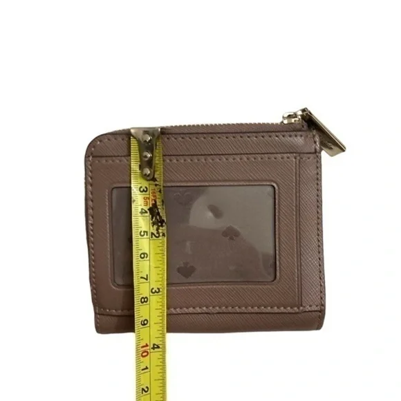 Kate spade taupe compact wallet